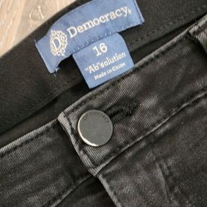 DEMOCRACY 'Ab-solution' highrise skinny jeans - black